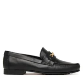 Półbuty damskie - Lordsy Tommy Hilfiger Th Chain Leather Loafer FW0FW08956 Czarny - miniaturka - grafika 1