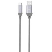 Kable komputerowe i do monitorów - Silicon Power Kabel Silicon Power Boost Link Nylon LK30AC, USB - USB typ C 100cm, grey SP1M0ASYLK30AC1G - miniaturka - grafika 1