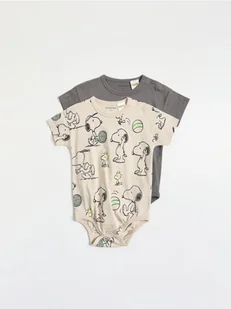 Reserved - Body Snoopy 2 pack - ciemnoszary - Body dla niemowląt - miniaturka - grafika 1