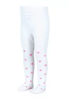 Rajstopy - Sterntaler Rajstopy niemowlęce w kwiaty, uniseks, biały - miniaturka - grafika 1