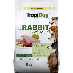 TROPIDOG Premium Adult Small Rabbit 8kg - Sucha karma dla psów - miniaturka - grafika 1