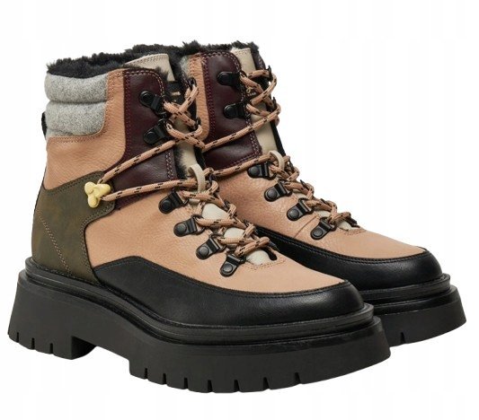 PEPE JEANS ZIMOWE BOTKI ZAMSZOWE Z OZDOBNYMI DETALEM 40 14AC