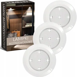 3x Lampka lampa Bezprzewodowa Led na baterie Nocna - Taśmy LED - miniaturka - grafika 1