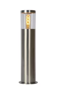 Lucide FEDOR Satynowy Chrom Słupek ogrodowy Wys. 45,5cm 14899/50/12 14899/50/12 - Lampy ogrodowe - miniaturka - grafika 1