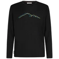 Koszulki sportowe męskie - Męska koszulka Icebreaker Men Merino 150 Tech Lite LS Tee Rainer Ridge Rozmiar: L / Kolor: czarny - miniaturka - grafika 1