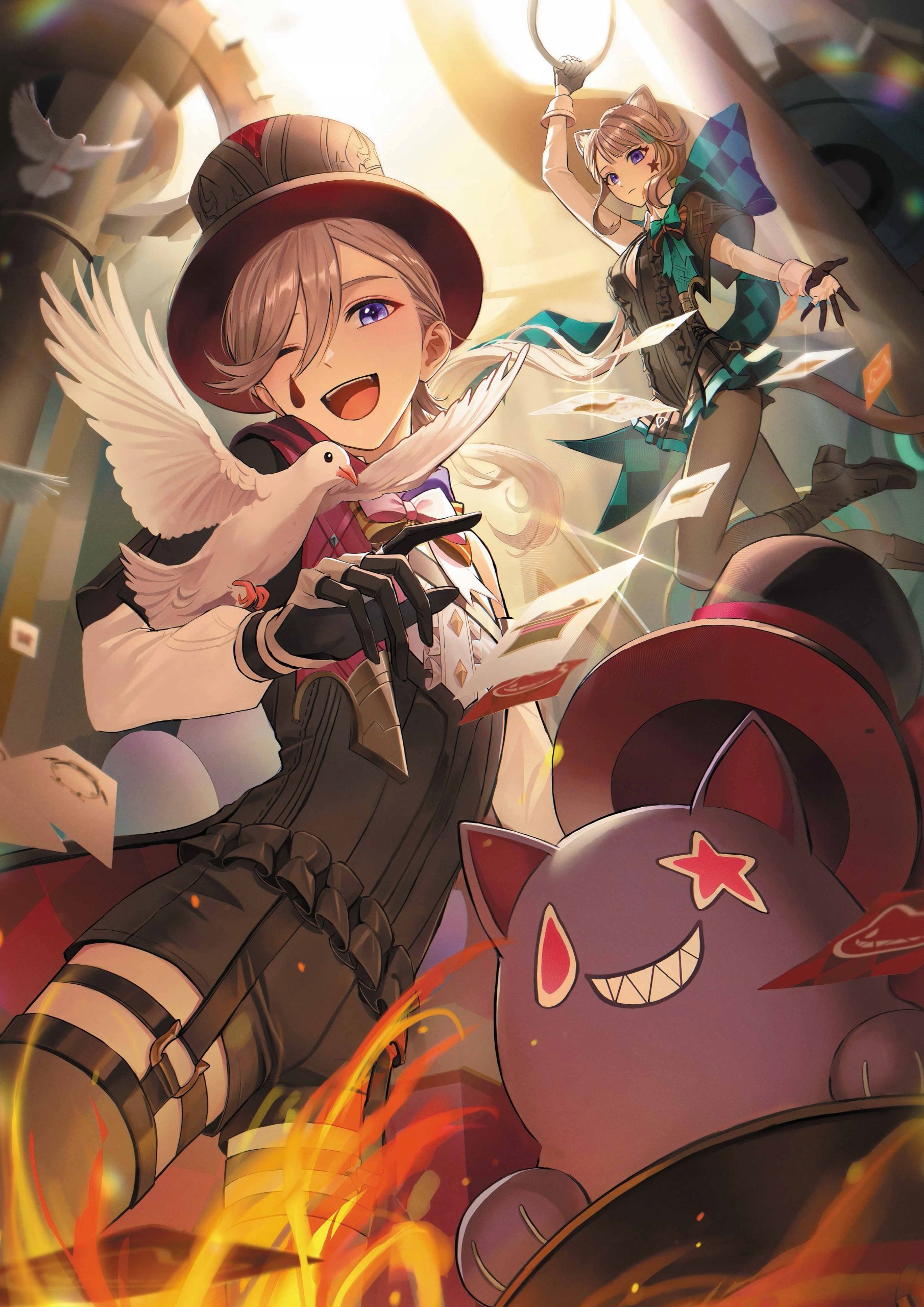 Plakat A3 Genshin Impact Anime Gra Lyney Lynette