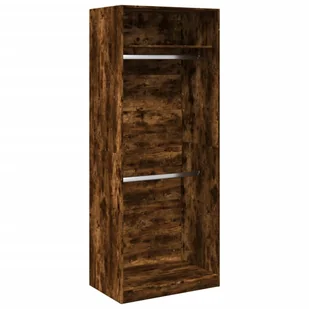 vidaXL Szafa dąb wędzony 80x50x200 cm materiał drewnopochodny - Szafy - miniaturka - grafika 1