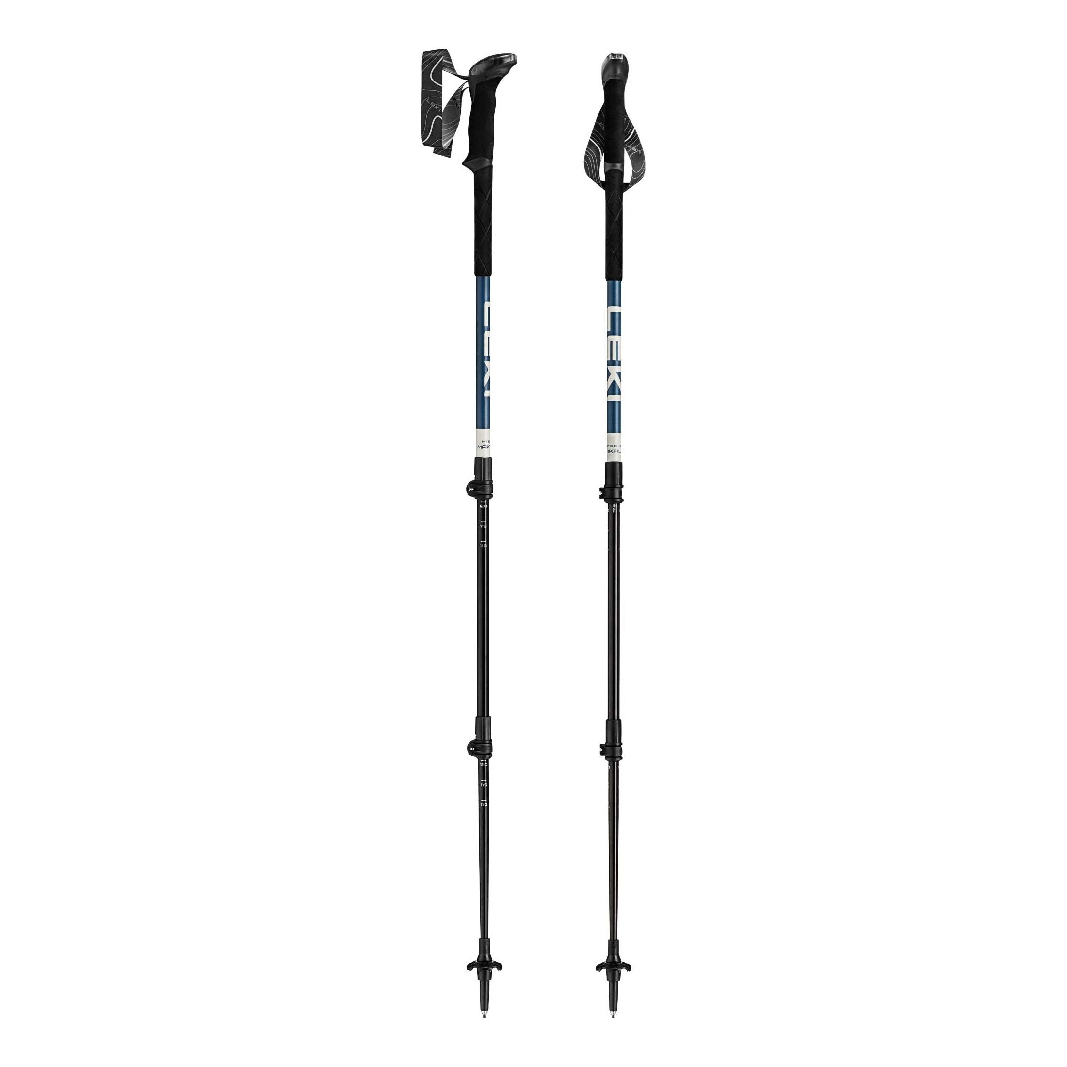 Kijki trekkingowe Leki Makalu, stone blue dark-warm grey dark, 110 - 145 cm