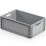 Pojemniki przemysłowe - Skrzynka magazynowa transportowa PP 1/4 EUR 600x400x220mm - miniaturka - grafika 1
