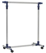 Wieszaki i stojaki - Srebrny Mobilny Nowoczesny Wieszak Na Ubrania K0-M23 - miniaturka - grafika 1