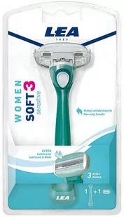 Golarka ręczna z wymiennym wkładem Lea Maquinilla Woman Soft 3 Sensitive 1 szt (8410737004417) - Maszynki do golenia i wkłady - miniaturka - grafika 1