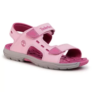 Sandały damskie - Timberland Sandały Moss Jump 2 Strap Sandal TB0A2AJ3X821 Light Pink Nubuck - grafika 1