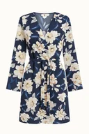 Sukienki - Sukienka ONLY kopertowa w kwiaty 34 night sky/audrina fl NOWA - miniaturka - grafika 1
