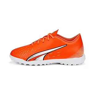 PUMA Unisex dziecięce buty piłkarskie Ultra Play Tt Jr, Ultra pomarańczowy Puma biały niebieski błyszczący, 38 EU - Piłka nożna - miniaturka - grafika 1
