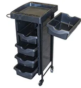 Pozostałe akcesoria fryzjerskie - Italian Design wózek kosmetyczny i fryzjerski - meble estetyczne, wózek pomocniczy 5 szuflad - 30x83,5x37 cm - miniaturka - grafika 1