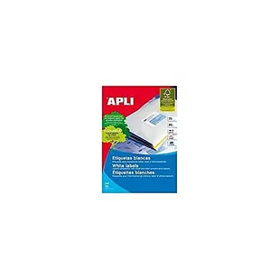 APLI 1213 - Białe etykiety stałe 97,0 x 42,4 mm 25 arkuszy - Etykiety do drukarek - miniaturka - grafika 1