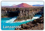 Magnesy - LANZAROTE - Hiszpania - Wulkany - Wyspa Kanaryjska - Magnes na lodówkę - miniaturka - grafika 1