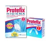 Higiena protez i aparatów ortodontycznych - Protefix® PODŚCIÓŁKI mocujące dla żuchwy, 30 szt. + Aktywne tabletki czyszczące, 66 szt. ZESTAW - miniaturka - grafika 1