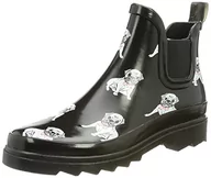 Kalosze damskie - Beck Damskie kalosze 915 Möpse, czarny - czarny - 41 EU - miniaturka - grafika 1