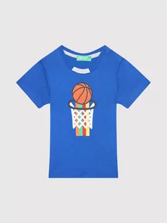 Koszulki dla chłopców - Benetton United Colors Of T-Shirt 3096C154U Granatowy Regular Fit - grafika 1