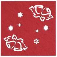 Obrusy i serwetki - Podkładka pod kubek filcowa Dzwonek 10 x 10 cm - miniaturka - grafika 1