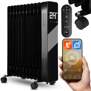 Grzejnik Elektryczny Olejowy Wydajny Energooszczędny Termostat Wifi 2500W - Ogrzewanie przenośne - miniaturka - grafika 1