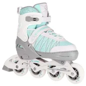 Rolki - NH11912A 2w1 BIAŁO-MIĘTOWE ROZM. S(31-34) ŁYŻWOROLKI Z WYM. PŁ. HOKEJOWĄ NILS EXTREME - miniaturka - grafika 1