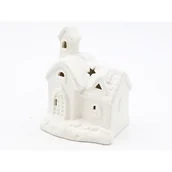 Ozdoby bożonarodzeniowe - Kominek ceramiczny BN LED 11 cm biały - miniaturka - grafika 1