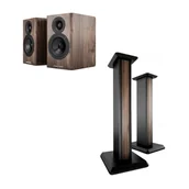 Głośniki i kolumny - Acoustic Energy AE500 głośnik podstawkowy + Stand stojak (komplet) orzech - miniaturka - grafika 1