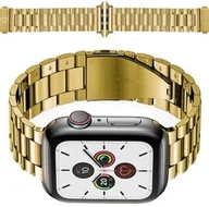 Akcesoria do smartwatchy - Bizon Pasek ze stali nierdzewnej Strap Watch Aura do Apple Watch 41/40/38 mm, złoty - miniaturka - grafika 1