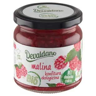 Devaldano Bio Konfitura ekologiczna malina 190 g - Konfitury, marmolady, powidła - miniaturka - grafika 1