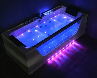 Wanna z hydromasażem Aquaholm PREMIUM LINE A9004 170cm x 80cm x 58cm DYSZE OBROTOWE BLUETOOTH, PODGRZEWACZ WODY, WODOSPAD, USB, PILOT - Wanny z hydromasażem - miniaturka - grafika 2