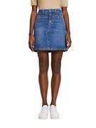 Spódnice - ESPRIT Spódnica dżinsowa o długości mini, Niebieski, średni, sprany, 26W - miniaturka - grafika 1