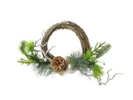 Ozdoby bożonarodzeniowe - Dekoracja wisząca wieniec świąteczny - 1 szt. - miniaturka - grafika 1
