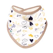 Śliniaki i fartuszki - AKUKU A1512 Śliniak - Apaszka na rzep Serduszka - miniaturka - grafika 1