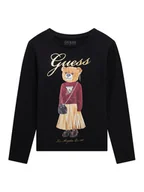 Bluzki damskie - Guess Kids Bluzka J5BI16 J1314 Czarny Regular Fit - miniaturka - grafika 1