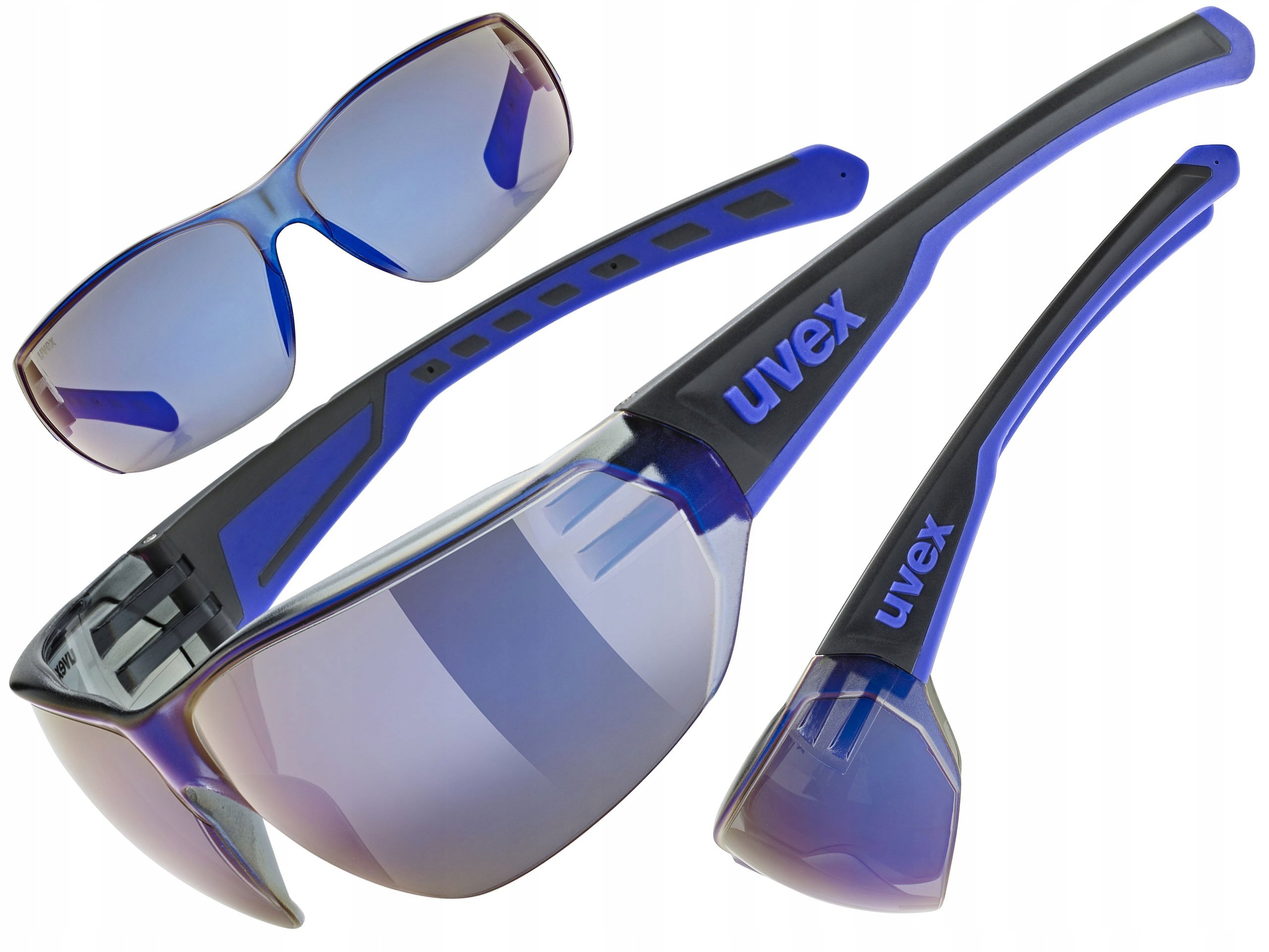 Okulary przeciwsłoneczne Uvex Equate - black/blue matt/mirror blue