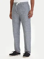 Spodnie męskie - Tommy Jeans Spodnie materiałowe Sonny DM0DM22820 Niebieski Slim Fit - miniaturka - grafika 1