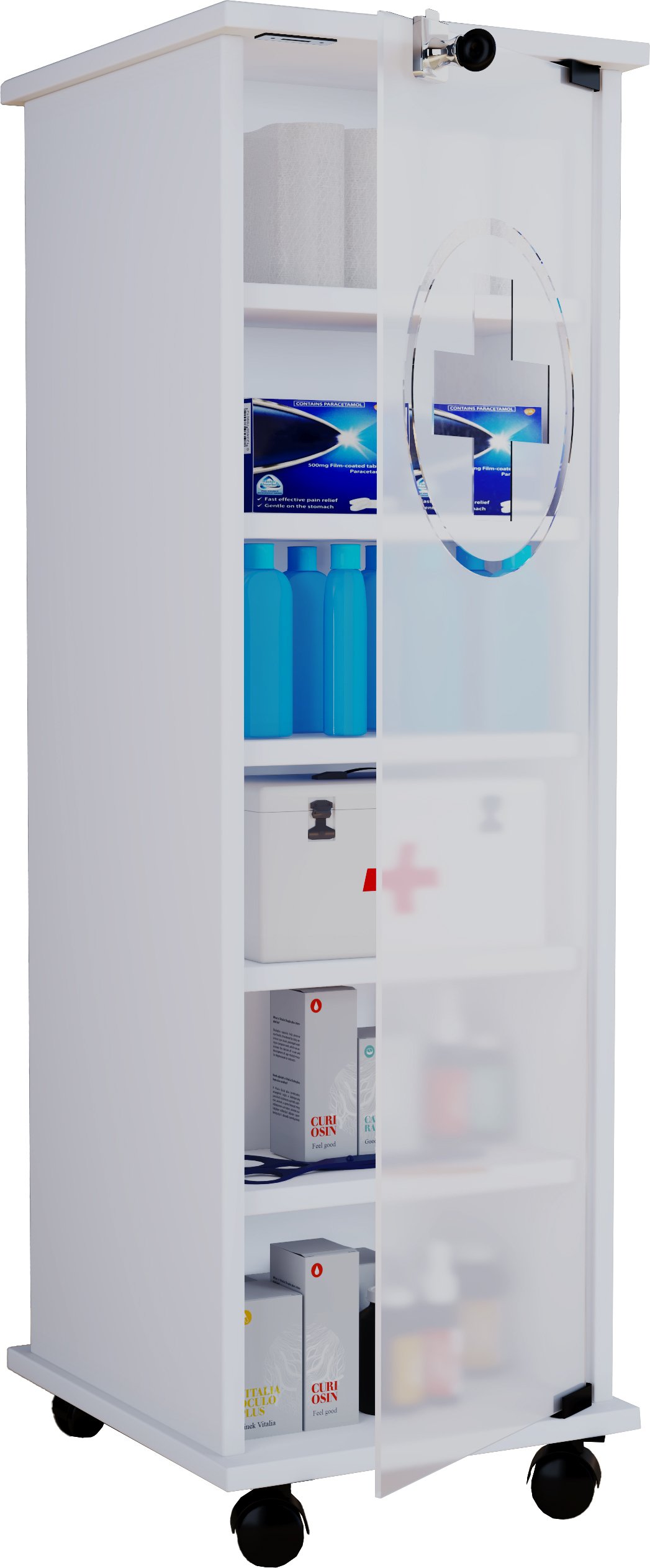 Nilasu szafka łazienkowa , szafka na leki biały.