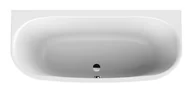Wanny - Wanna przyścienna Sanplast Luxo 180x80 cm owalna biały 610-370-1270-01-000 - miniaturka - grafika 1