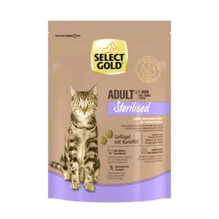 SELECT GOLD Sterilised Adult Drób z ryżem 300 g - Mokra karma dla kotów - miniaturka - grafika 1