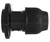 Łączniki, trójniki, kształtki - Kryza zaciskowa PP 50x2" DN50, PN10/PN16 z kołnierzem, do rur PE, kolor czarny - miniaturka - grafika 1