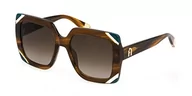 Okulary przeciwsłoneczne - Furla Okulary damskie, Shiny Striped Brown, 54 - miniaturka - grafika 1