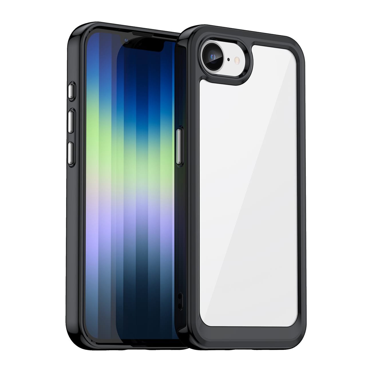 Etui pokrowiec z elastyczną ramką na iPhone 16e Outer Space Case - czarny