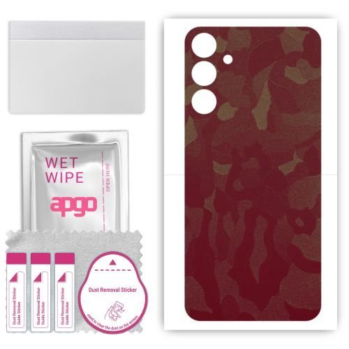 folia naklejka skórka strukturalna na TYŁ do Samsung Galaxy A35 5G - Moro Camo Bordowy - apgo SKINS