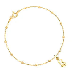 Bransoletka z kotkiem pozłacane - Bransoletki Bransoletka z kotkiem pozłacane - Bransoletki - miniaturka - grafika 1