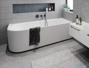 Riho Desire Corner wanna narożna z hydromasażem Riho Fall napełnianie przez przelew Sparkle Mood lewa 180x84cm B088009005 - Wanny z hydromasażem - miniaturka - grafika 3