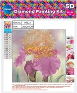 Malowanie po numerach - Mozaika diamentowa 5D KIT 20x20cm CENTRUM kwiat 89623 /0452-6301-93/ PP1015-KWIAT - miniaturka - grafika 1