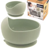 Miseczki i talerzyki dla dzieci - Miseczka dla dziecka silikonowa z przyssawką 360 ml - miniaturka - grafika 1