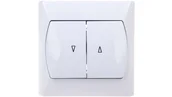 Wyłączniki światła i elektryczne - Ospel Łącznik żaluzjowy Akcent BIAŁY ŁP-7A/00 - miniaturka - grafika 1